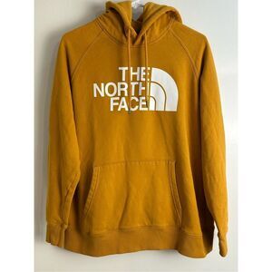 The North Face Mustard Yellow Hoodie with White Logo